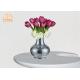 Silver Mirror Mosaic Fiberglass Planters Table Vases Decorative Flower Pots