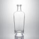 Whisky Gin Rum Super Flint Glass Bottle with Custom Glass Collar and Cork Stopper