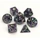 Hand Polished Black RPG Dice Set Durable For Shadowrun And Pathfinder