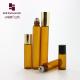 Wholesale empty 3ml 5ml 10ml amber perfume glass roll on bottle with metal roller ball