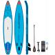 Alansma Inflatable Surf Board Stand Up Sup Paddle Board Blue 381*68*15cm Surfing Board