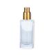 Unique 50ml Glass Cosmetic Packaging Cylinder Perfume Bottle With Gold Spray Head