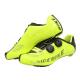 Fluorescent Yellow Cycling Shoes / Carbon Fiber High Stiffness Light Weight Bike Shoes