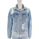 Oem Factory Manufacturer Custom Logo Women Vintage Stonewash Denim Jacket