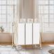 3 Division KD Structure Metal Wire Laundry Basket With Wheels Laundry Hamper