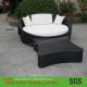 Brown Outdoor Wicker Daybed , pool side rattan lounge