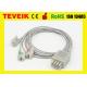 Nihon Kohden BR-903P ECG /EKG Cable compatible with 4155A11-6NUA 3 leads Clip IEC