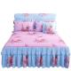 Hotel Style Double Lace Bed Sheets with Bed Skirt Duvet Cover Waterproof Bedding Set