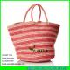 LUDA large women straw handbags striped raffia straw tote bag