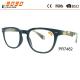 2018 new design reading glasses printed in the temple ,made of PC frame,suitable for women
