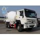 White Concrete Mixing Equipment  Sinotruk 6M3 Mixer Tank Truck 6x4 White Color With Italy Pto