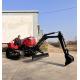Paddy Field / Dry Land Rubber Tracked Farm Crawler Tractor With Trencher / Rotary Tiller