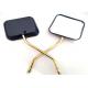 Gold Plated Motorcycle Rear View Mirrors Square Shape For Steet Motorbikes