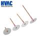 Daro Dyne Galvanized Cup head weld pins with paper washers for insulation materials