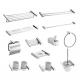 SS Bath Modern Toilet Fittings 11 Piece Sus304 Polished Wall Mounted