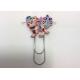 Creative new colorful cheap promotional bookmark for office stationery use pvc silicone bookmark with clips custom
