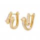 Meaningful Love 18K Gold Diamond Earrings 2.4g Three-Color Optional Souvenir