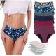 Leakproof High Waist Period Panties For Teens Seamless Menstrual Panties 4 Layers 6 Colors