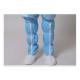PU Buckle Leather Anti Static Shoes Blue Color PVC Cleanroom Boots