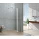 Clear / Forsted Tempered Glass Shower Doors 6 / 8 MM  CE Certification Stainless Steel Support Bar