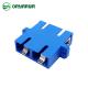 One Piece Type Fiber Optic Adapter 5.9N Flange Duplex SC Adapter With Shutter