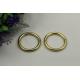 China custom fancy zinc alloy light gold 32 mm metal o ring manufacture