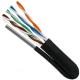 Twisted Network Lan Cable UTP CAT5E+MS with Self-Supporting Steel Messenger UV PE Outdoor