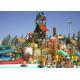 Water House Theme Park Construction Platform 21*18*9m Family Fun Water Slide