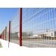 Galvanized Steel Welded Wire Fence , Curved 3D Wire Mesh Fence For Construction
