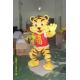 yellow tiger mascot cartoon costume