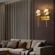 LED Crystal Wall Light All Copper Nordic for Bedroom Living Room gold wall sconce(WH-OR-100)