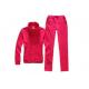 Pure Colour Velvet Youth Sports Uniforms , Long Sleeves Hooded Casual Sportswear