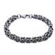 Men's and Women's Titanium Stainless Steel 8mm Byzantine Chain Bracelet (JCE367)