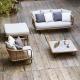 Hotel Villa Garden Rope Weave Outdoor Patio Furniture With PE Rattan