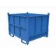 Galvanized Steel Warehouse Metal Storage Bins Powder Coated Surface Blue Color