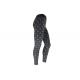 Women Flat Knit Seamless Patterned Yoga Pants 65% Polyester 5% Spandex
