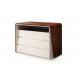 High Gloss Veneer Leather Design Modern Wooden 3 Drawer Chest  W006B12A