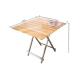 Stylish PU Leather Covered Modern Outdoor Foldable Walnut Dining Folding Table