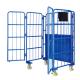 Light Duty Electroplated Steel Q235 Folding Roll Cage Containers