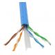 Communication Telephone Cable Wire Polyvinyl Chloride Insulation Blue Sheath