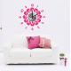 Art Flower Acrylic Decorative Wall Sticker Clock 10D052