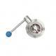 304 316L Sanitary Stainless Steel Threaded Butterfly Valve for Customized Support OEM