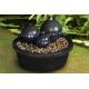 H49cm Sandstone Lighted Outdoor Water Fountains For Garden Decor