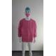 Pink Dental Waterproof Gown PP PE Disposable Isolation Suit Gown