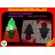 Promotional ABS Christmas tree shape LED flashing toys, pocket card lamp HLT1102026