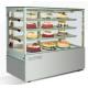 Square Glass Refrigeration Display Units For Cakes Pastries Temperature Range 3.C - 10.C