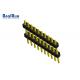 Dual Plastic 10P Male Pin Header Connector 0.1 Inch PA6T PBT PA46 For PCB