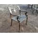 French Style Cast Iron Outside Table And Chairs Antique Bronze For Park