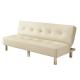 White PU Leather Folding Couch Bed For Home Bedroom