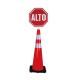 Reflective Tape Warning Board for Traffic Caution Sign PP Material 42*42CM